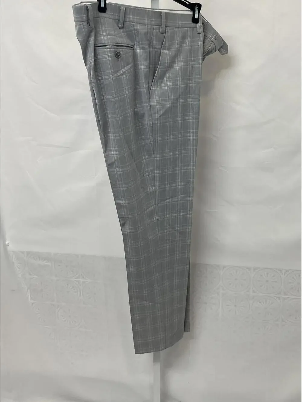 Alfani Mens Slim Fit Stretch Plaid Suit Pants